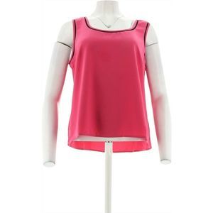 - Sleeveless tank top fuchsia pink 16 plus size polyester Joe zee